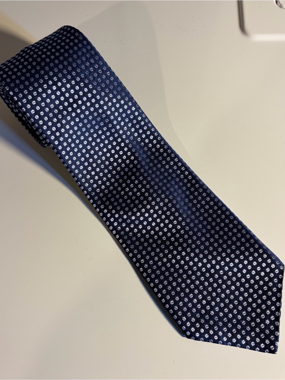 Stefano Ricci Silk Tie Navy Geometric Handmade in Italy